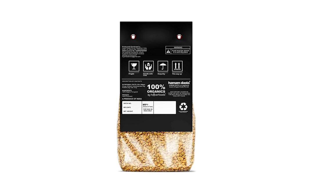 Hamam Dasta Orgnaic Fenugreek Dana Methi   Pack  100 grams